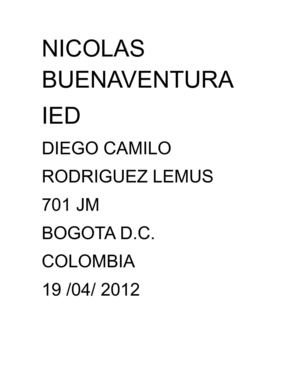 Trabajo De Español Diego Camilo Rodriguez Lemus COLOMBIA