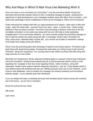 Why And Ways In Which E-Mail Virus-Like Marketing Work S