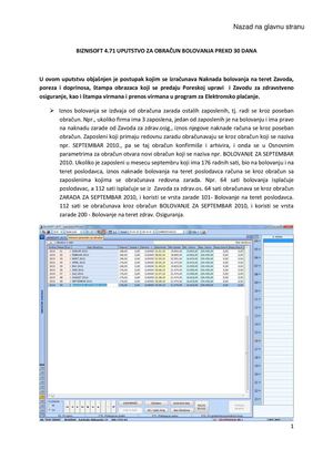 Uputstvo za bolovanje30+