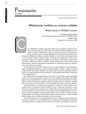 Alfabetización mediatica en contextos múltiples