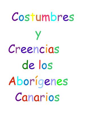 trabajo sobre costumbres y creencias