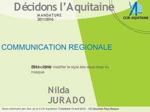 Communication de niveau régional