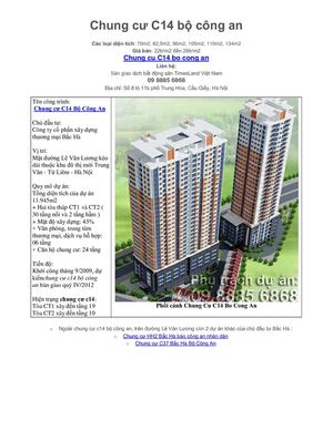 Chung cư c14 bộ côn an