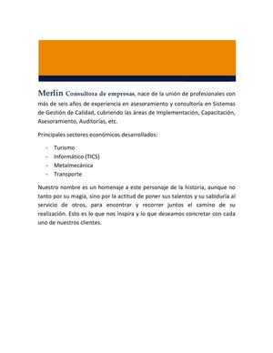 Brochure Merlin Consultora