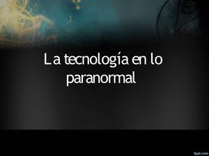 Tecnología paranormal 