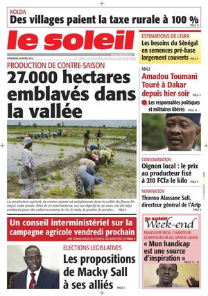 Edition du 20 avril 2012