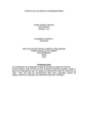 Codigo de colores CONDENSADORES