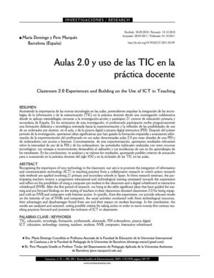 AULAS 2.0 Y USO DE LAS TIC EN LA PRÁCTICA DOCENTE