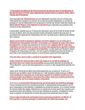 Compte Rendu Réunion Du 18 Avril 2012