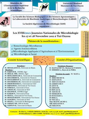 Les XVIIIèmes Journées Nationales de Microbiologie