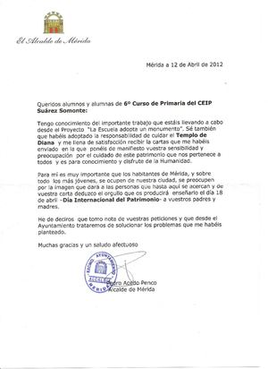 Carta alcalde