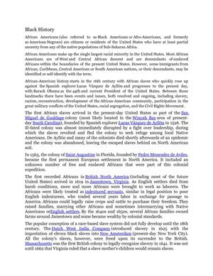 Black History