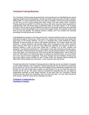 Turbulence Training Workouts