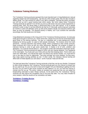 Turbulence Training Workouts