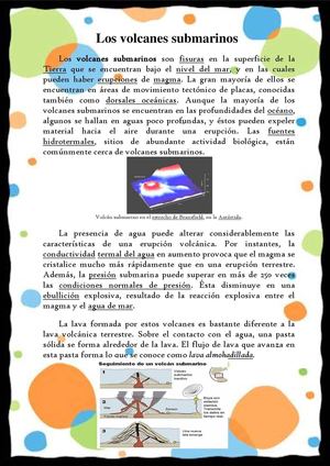 28. Los volcanes submarinos
