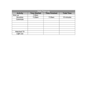calaméo sample daily time log sheet