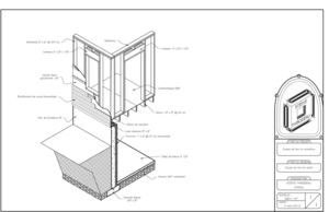 Coupe de mur vinile en isométrie