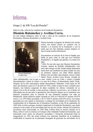 Dionisio Ruisánchez y Avelina Cerra. Dos vidas