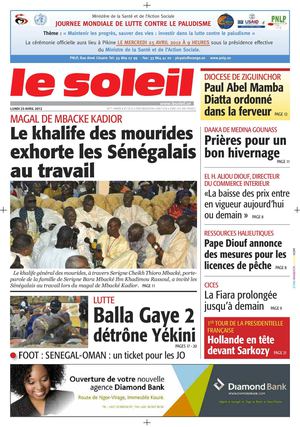 Edition du 23 avril 2012