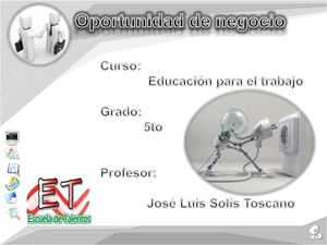 Oprtunidad de negocio