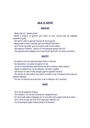 HÀBITS DELS 6 ALS 8 ANYS
