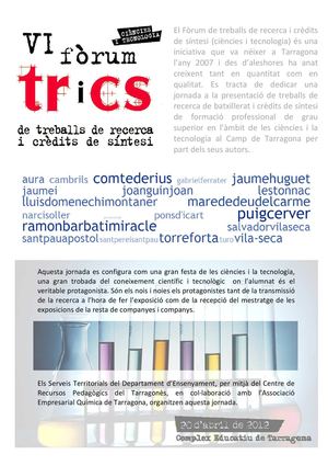 VI Fòrum TRiCS - Programa