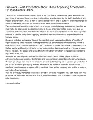 Sneakers - Neat Information About These Appealing Accessories - By Toko Sepatu Online