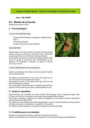 Fiches espèces Val Suzon