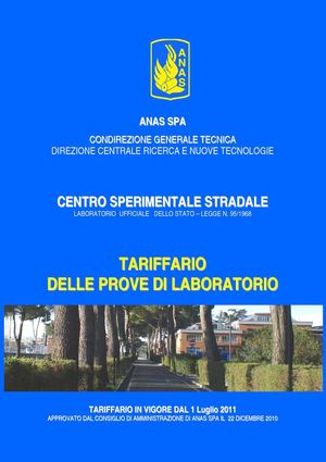 Tariffario ANAS 2011