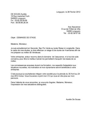 Lettre de motivation