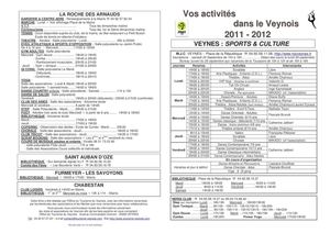 Les Activités dans le Veynois