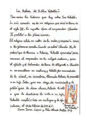 HISTORIA DE SAN VALENTÍN