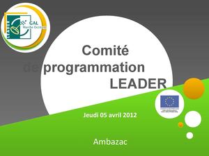 Diaporama Comité de programmation Leader 05.04.2012