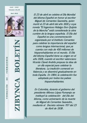 Zibynca Boletín No. 45 Día del Idioma