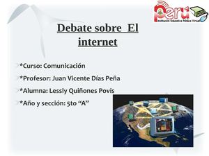 Debate sobre el internet(5to"A")