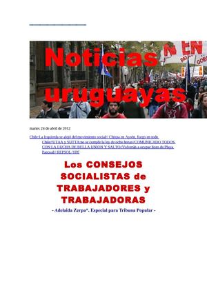 Noticias Uruguayas martes 24 de abril de 2012
