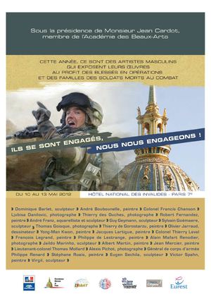 Des artistes exposent leurs oeuvres au profit des blessés en opération et des familles des soldats morts au combat