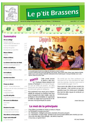 Edition n°7 du journal P’tit Brassens