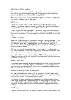 A Brief History Of The Bed Bug