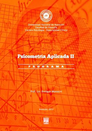 Psicometría Aplicada II - Programa Académico
