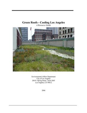 Green Roofs - Cooling Los Angeles: A Resource Guide