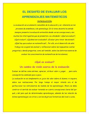 Evaluación de aprendizajes