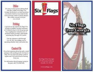 Brochure: Six Flags Over Georgia Group Tours