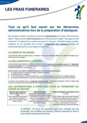 LES FRAIS FUNERAIRES