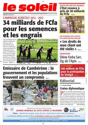 Edition du 25 avril 2012