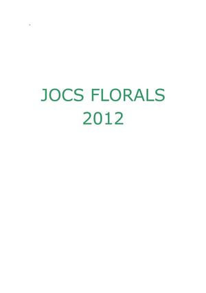JOCS FLORALS 2012
