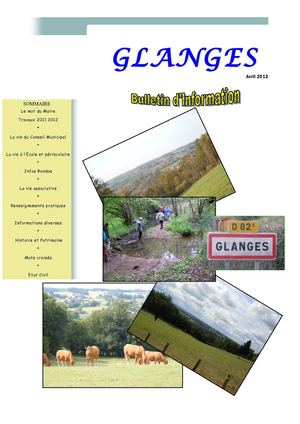 Bulletin de la municipalité de Glanges 2012
