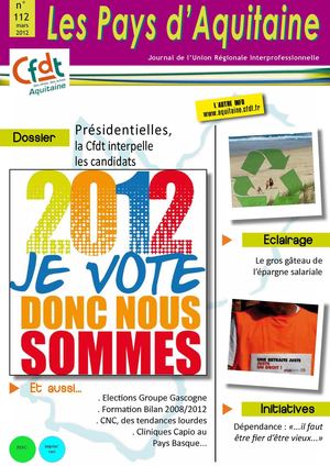 CFDT Les Pays d'Aquitaine n°112 mars/avril 2012