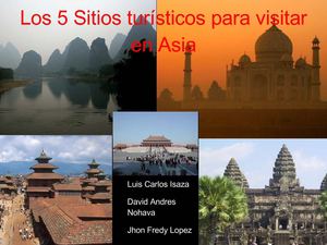 Los 5 Sitios turísticos para visitar en Asia