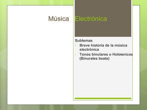 Música Electrónica